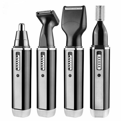 Set Cortapelo Recargable 4 en 1 | Nariz, Orejas, Barba y Cejas | Carga USB