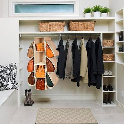 Organizador Suspenso para Armário | 10 Bolsos | Design Aberto | Tecido Oxford e PVC