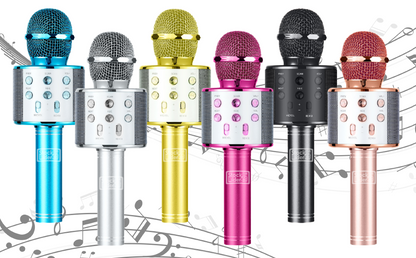 Micrófono Karaoke 4 en 1 con Bluetooth y Modulador de Voz | Stock Líder