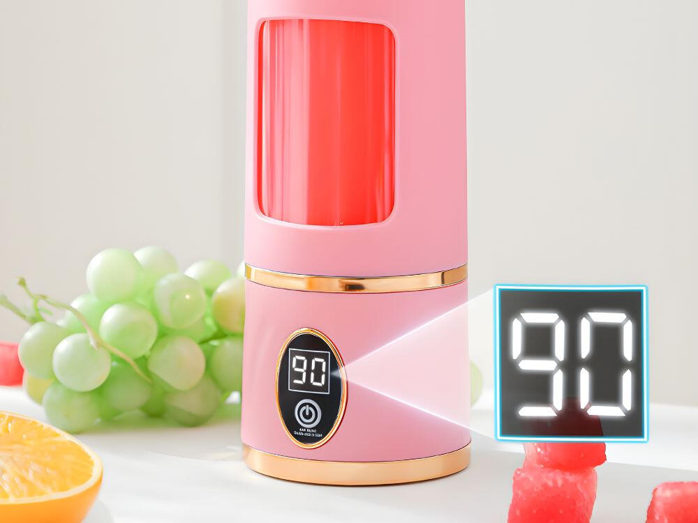 450ml Portable Blender with Digital Display, USB Rechargeable - Stainless Steel Blades