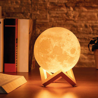 3D Moon Lamp 16 Colors - Remote Control