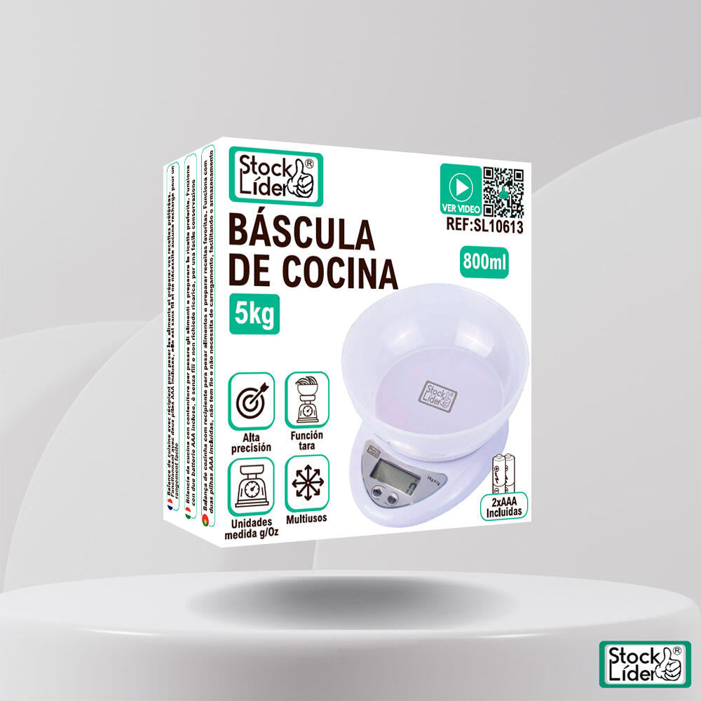 Digital Kitchen Scale with 800ml Bowl - Up to 5kg - Tare Function