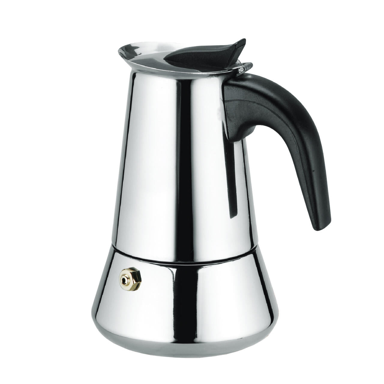Cafetera Italiana de Acero Inoxidable 9 Tazas | Inducción | Antidrop | Acabado Espejo