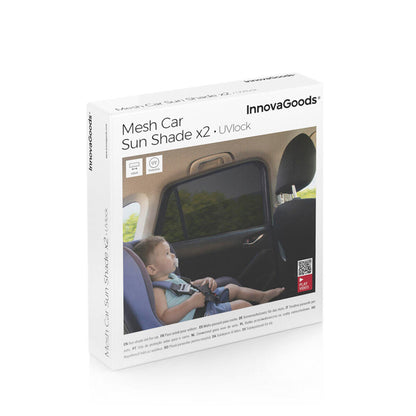 Malla Parasol para Coche UVlock InnovaGoods | Pack 2 uds | Universal | Protección UV