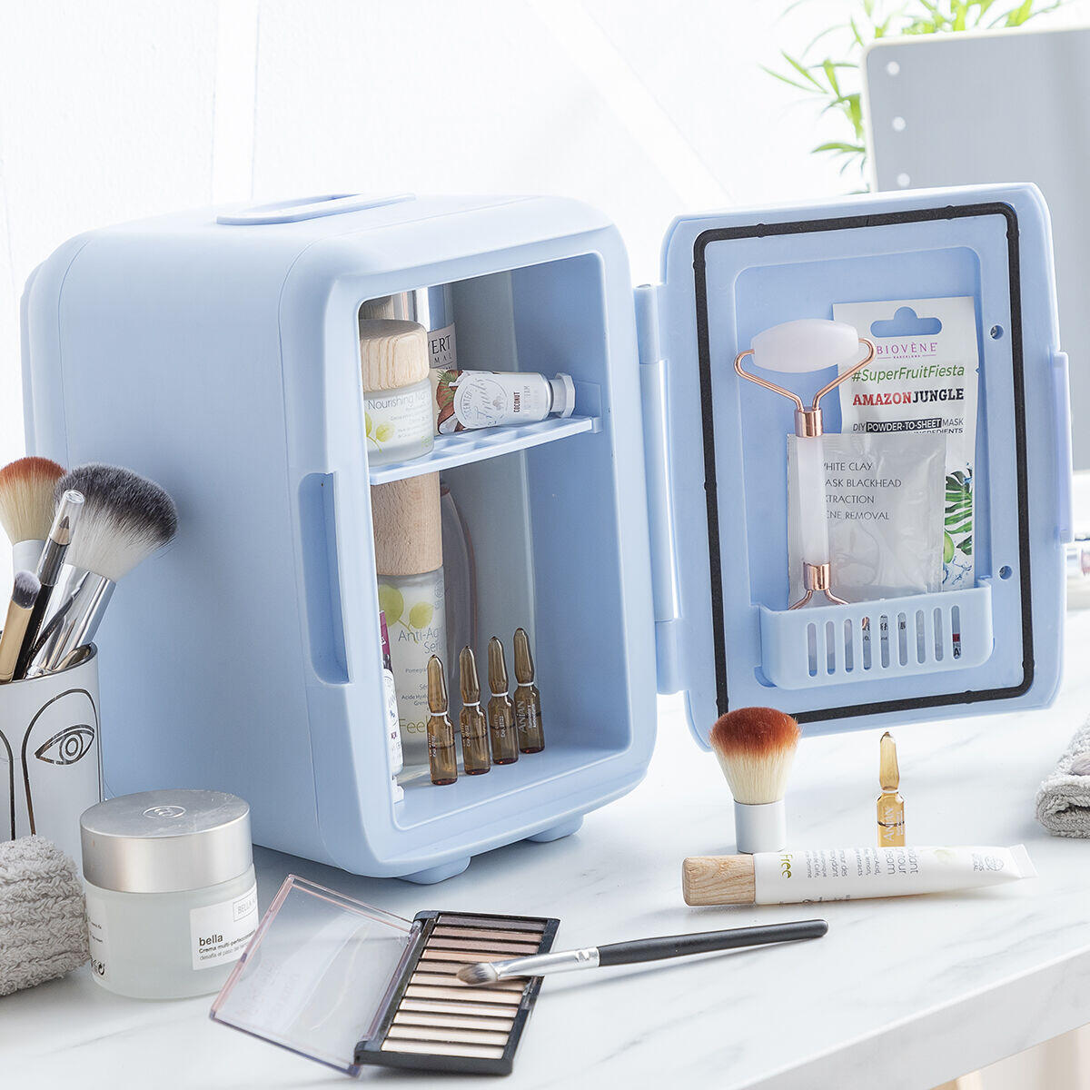 Mini Nevera para Cosméticos 4L | Frío y Calor | Azul | Frecos InnovaGoods