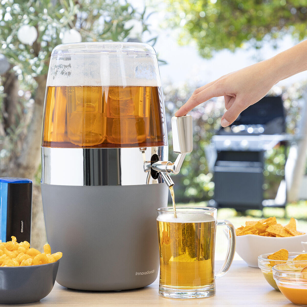 Dispensador de Bebidas Refrigerante 4L | Con 2 Depósitos de Hielo | Freer InnovaGoods