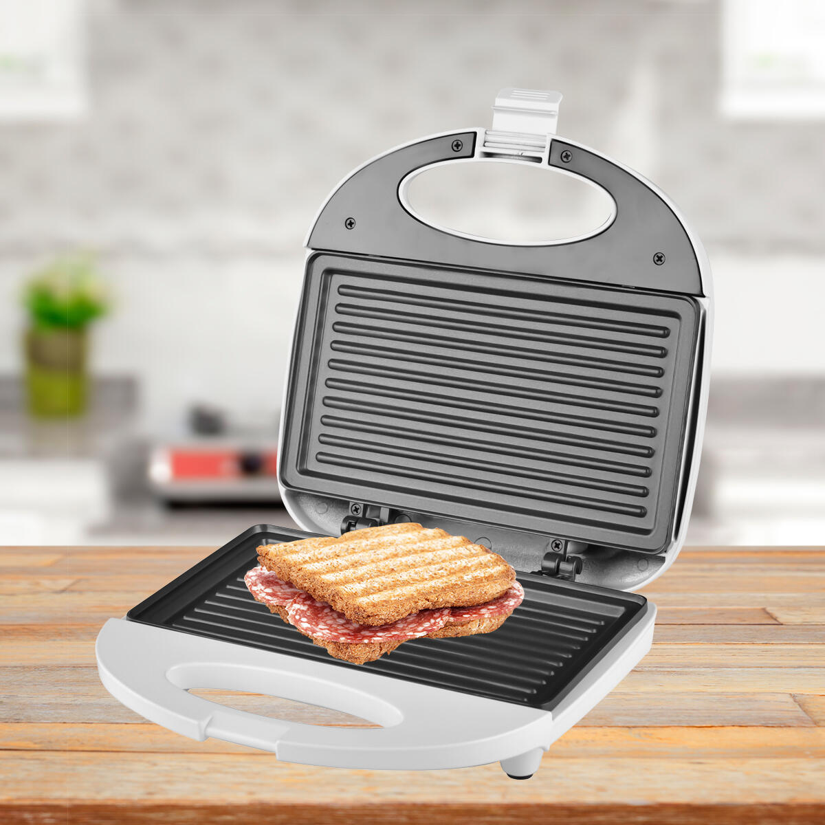 Sandwichera Grill We Houseware 750W | Antiadherente | Exterior Frío | We Houseware