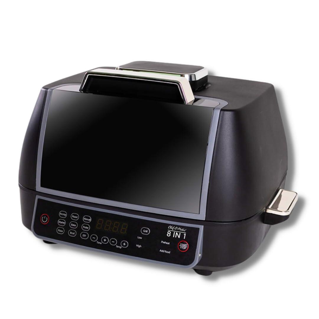 Forno, Grelhador e Fritadeira de Ar Multifunções | Chef-O-Matic 8 in 1 Oven Grill | 1500W