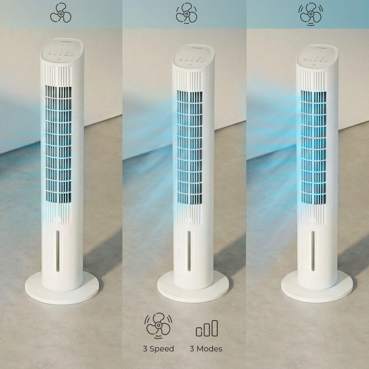 Climatizador Evaporativo Portátil Torre | 4 en 1 con Mando a Distancia | Hushly InnovaGoods