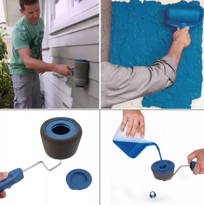 Kit de Pintura x 2 con Rodillo Antigoteo | Paint Runner Pro | Barra Extensible + Accesorios