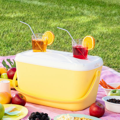 Nevera Portátil Rígida Retro 15 Litros con Tapa Multiuso | Lilty InnovaGoods