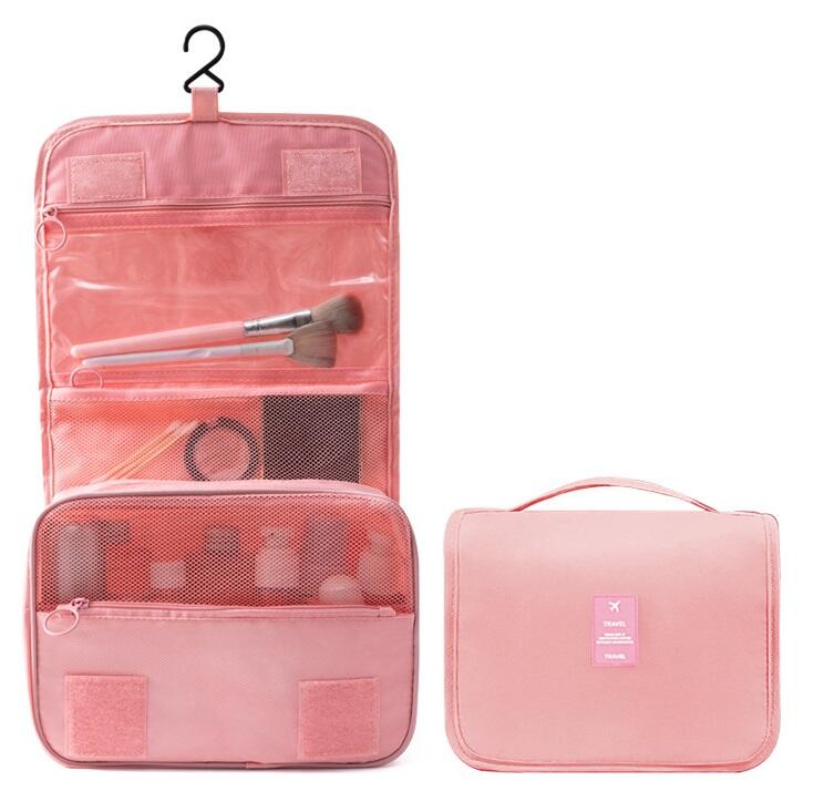 Bolsa de Higiene Pessoal Dobrável Impermeável TPU para Viagem | Gancho | Vários Compartimentos