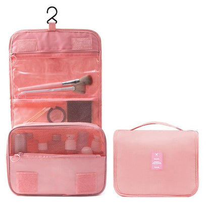 Bolsa de Higiene Pessoal Dobrável Impermeável TPU para Viagem | Gancho | Vários Compartimentos