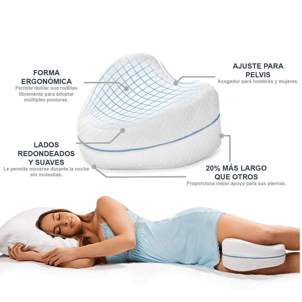 Pack of 2 Ergonomic Leg Pillows - Relieves Sciatica and Lower Back Pain