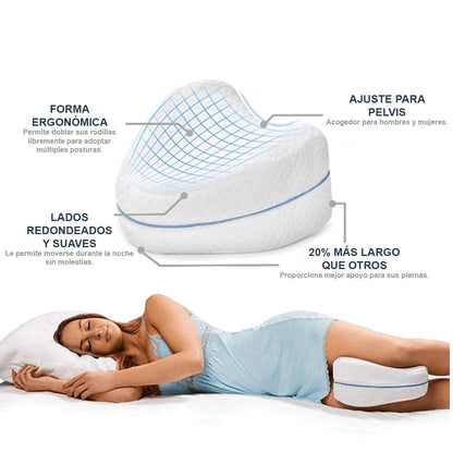 Pack of 2 Ergonomic Leg Pillows - Relieves Sciatica and Lower Back Pain