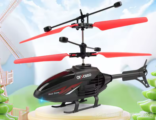 Helicóptero RC Apache con Luces LED | Giroscopio | Mando | Hasta 9m Altura