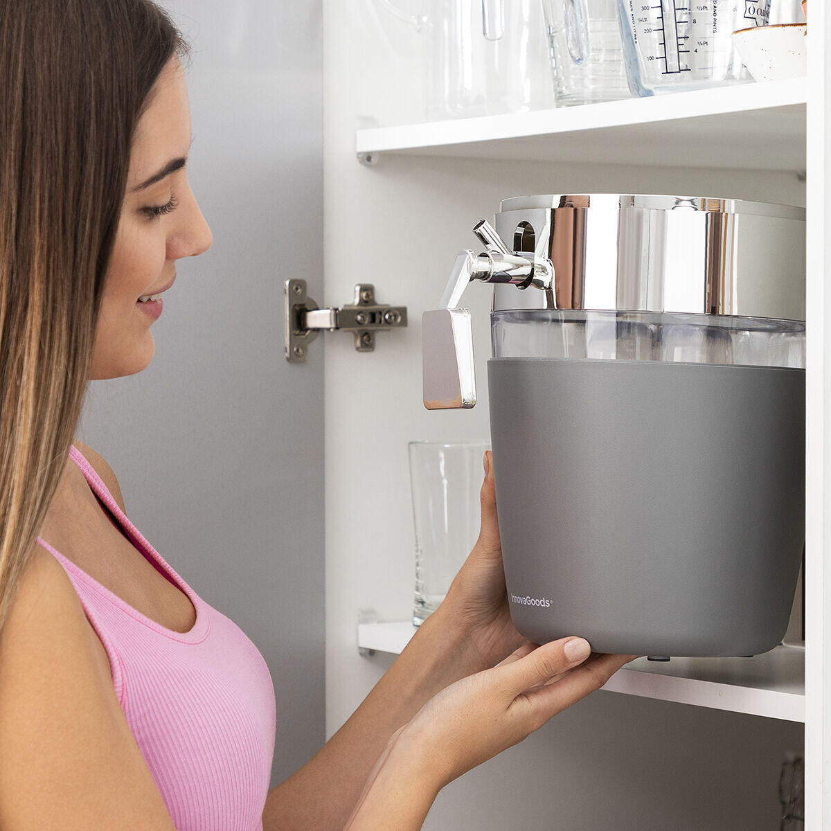 Dispensador de Bebidas Refrigerante 4L | Con 2 Depósitos de Hielo | Freer InnovaGoods