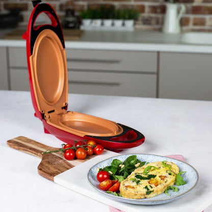 Double-Sided Electric Griddle - Non-Stick Copper - Red Copper 5 Minute Chef