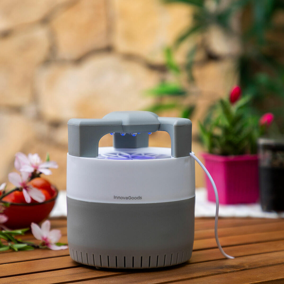 Lâmpada Antimosquitos por Sucção 6 LED UV | Silenciosa | Sem Químicos | USB | InnovaGoods