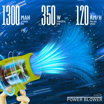 STARLYF Power Blower - Cordless Turbo Air Blower - 120 km/h - Rechargeable 