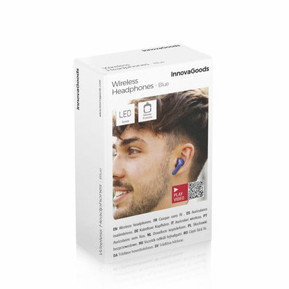 Auriculares Bluetooth 5.0 com Estojo de Carregamento e Ecrã LCD - InnovaGoods