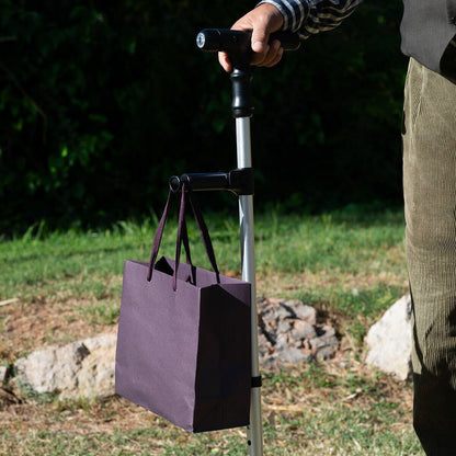 Extendable Walking Stick with LED, Alarm and Clips - 6 Heights - Up to 70kg