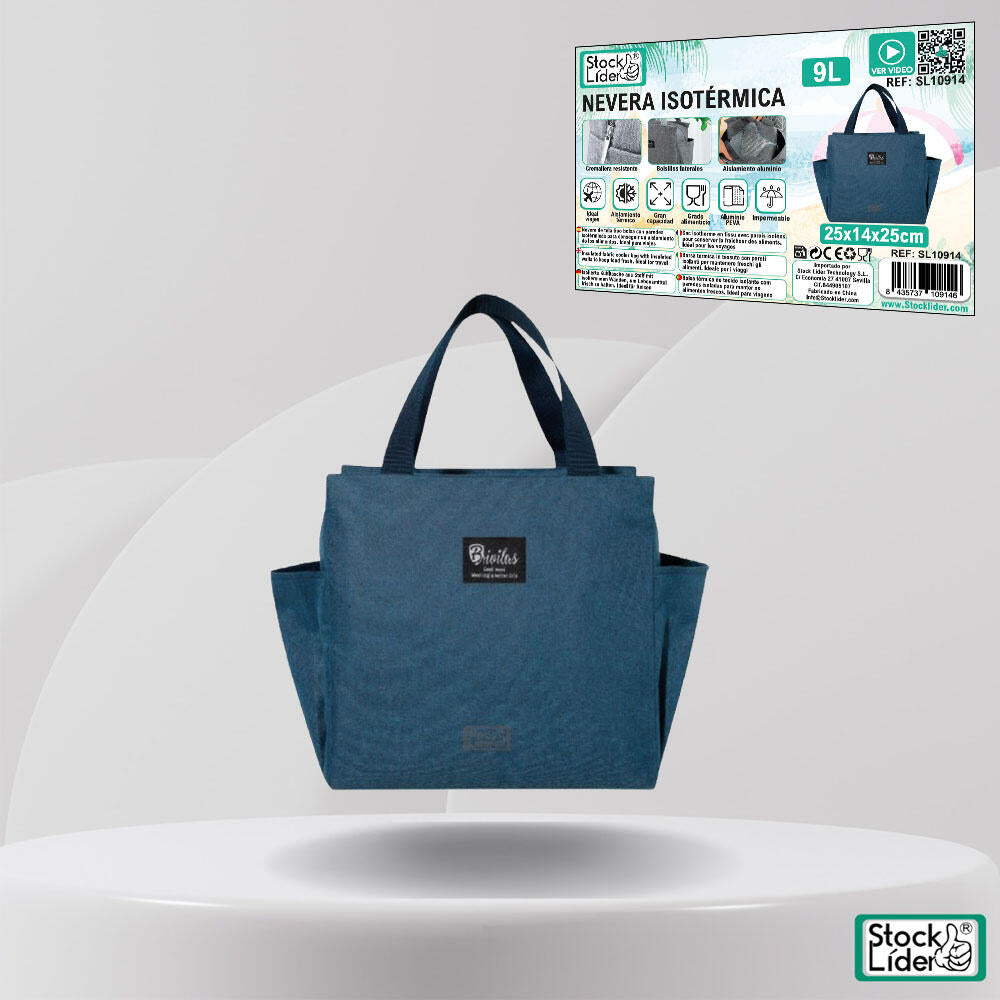 Nevera Isotérmica 9L | Interior Aluminio PEVA | Impermeable | Bolso Térmico | 4 Colores