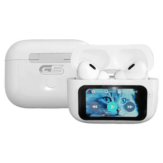 Auscultadores Bluetooth 5.4 GS Pro TWS | Ecrã Tátil | Cancelamento de Ruído ANC+ENC | IPX7