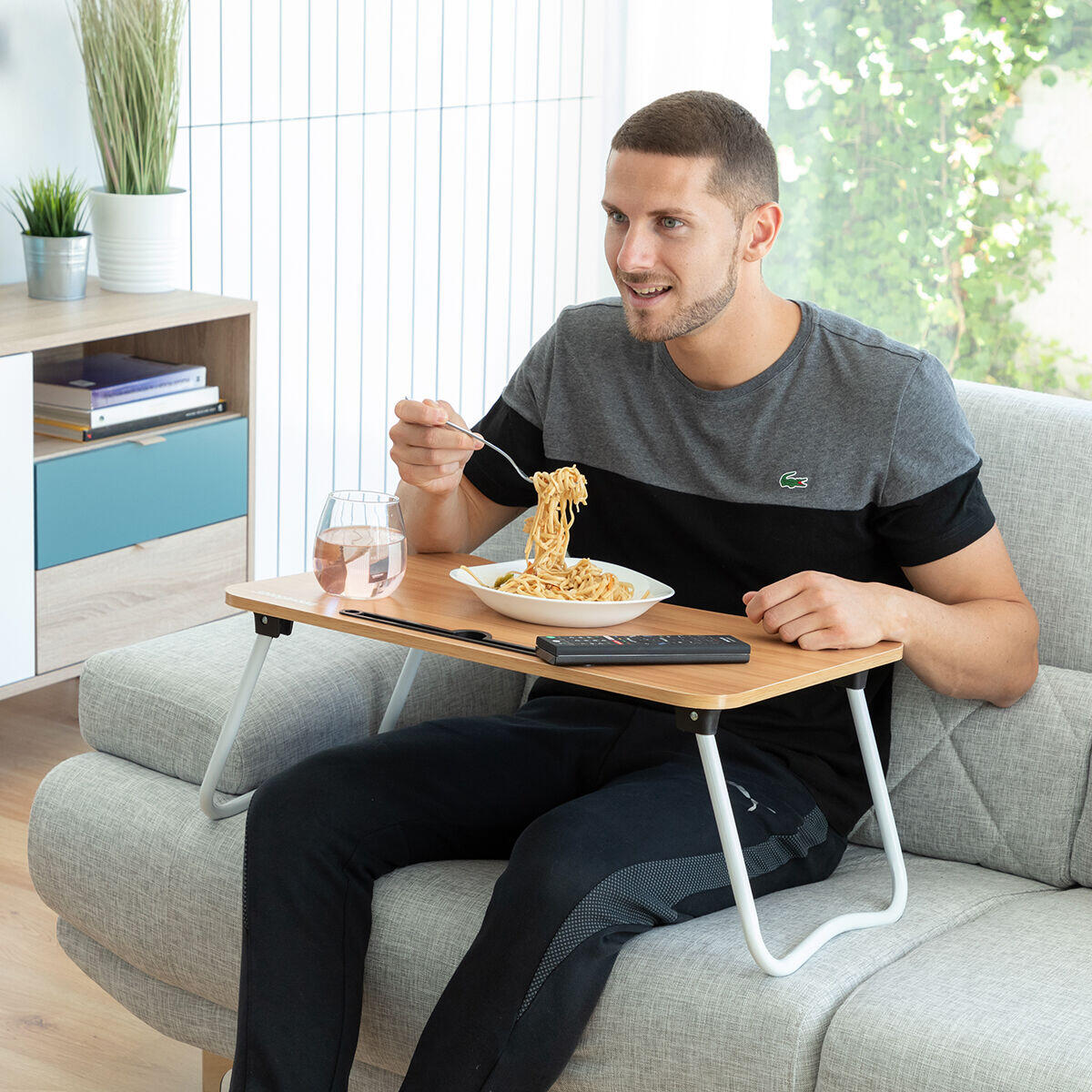 Mesa Plegable Auxiliar Multiuso "Muvisk" InnovaGoods | Portátil para Cama y Sofá