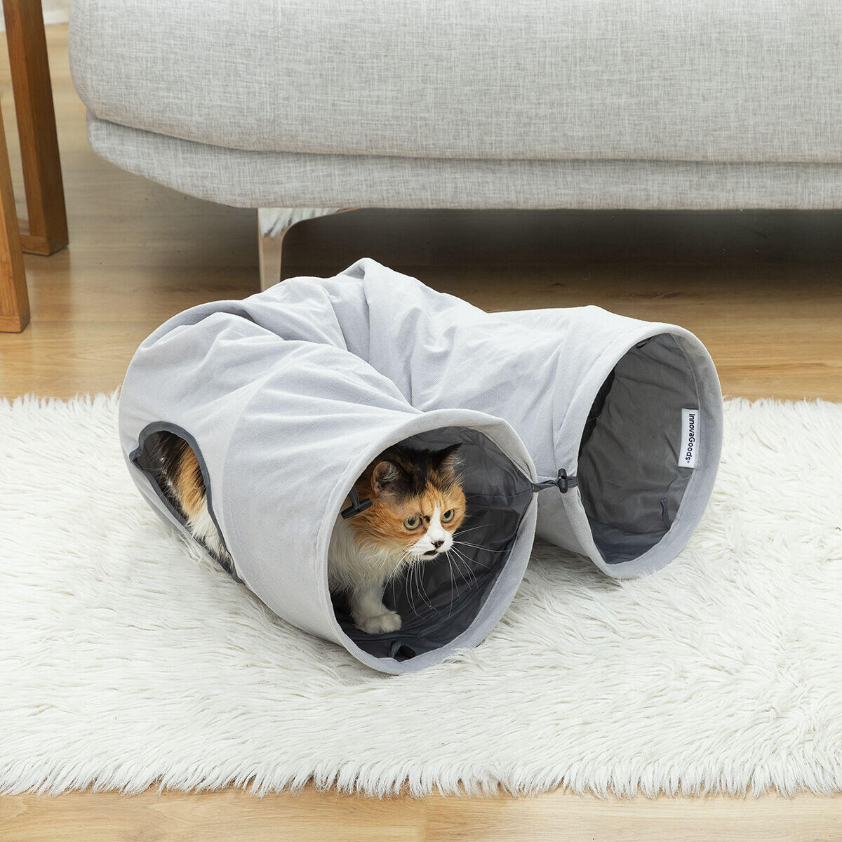 2-in-1 Foldable Tunnel for Cats - Toy and Shelter