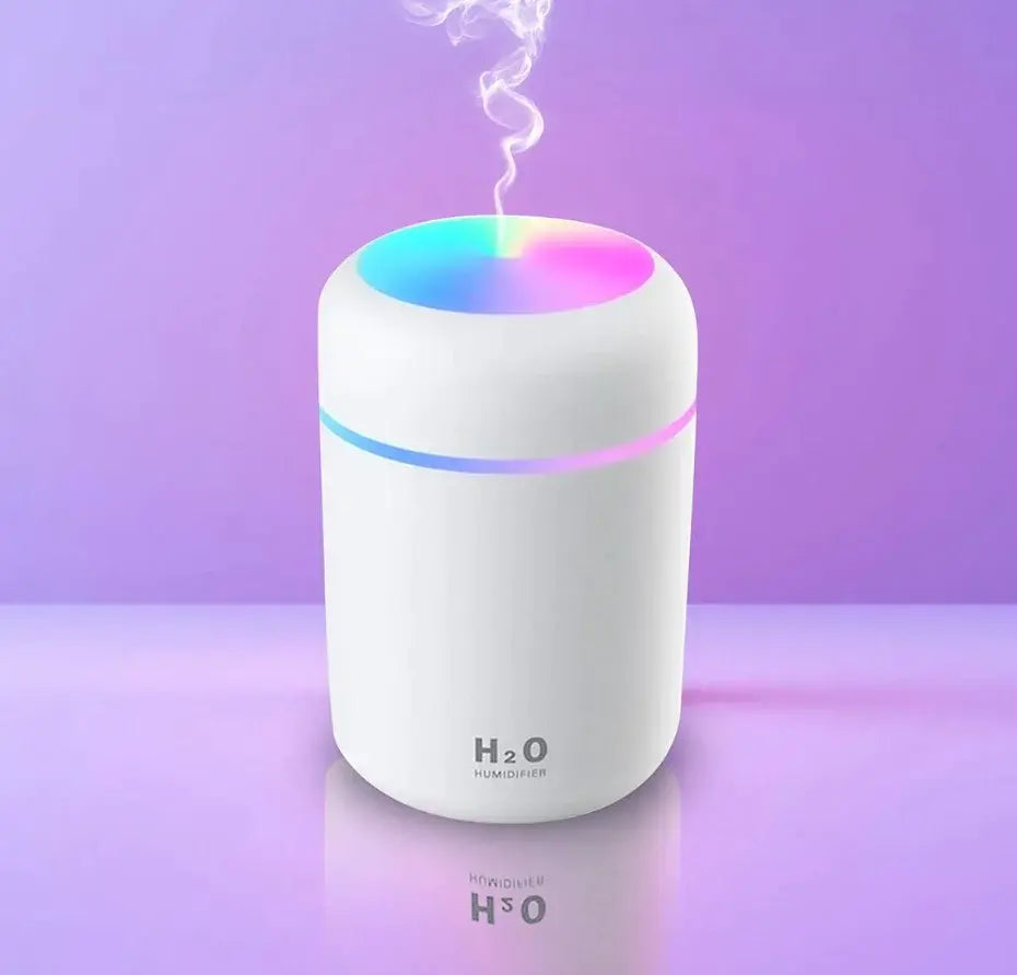 Humidificador LED 7 Colores | 300ml | Silencioso | Apagado Automático | Rosa