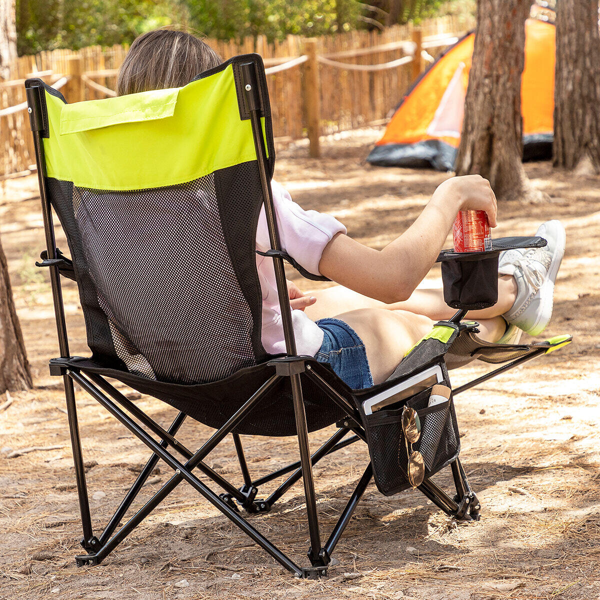 Silla Tumbona Plegable 3 en 1 "Kampfort" InnovaGoods | Camping, Playa y Jardín
