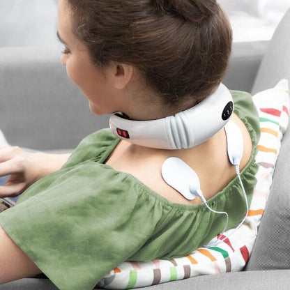Masajeador de Cuello y Espalda Electromagnético | 16 Niveles | 6 Modos de Masaje | InnovaGoods