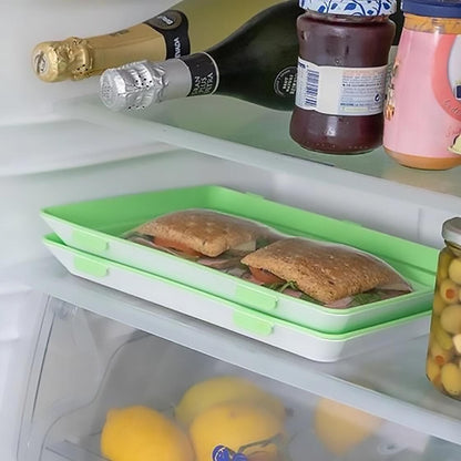 Set 9 Bandejas Apilables - Envasado Semi Vacío - Reutilizables - 30x20cm