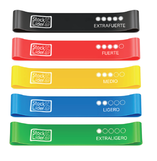Set of 5 Elastic Training Bands - Progressive Resistance