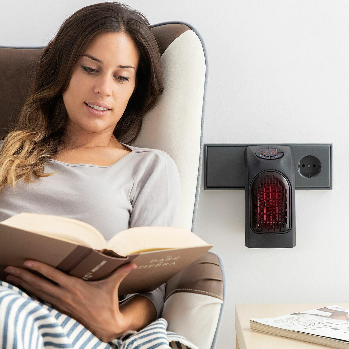 Mini Aquecedor de Tomada Portátil 400 W | Heatpod InnovaGoods