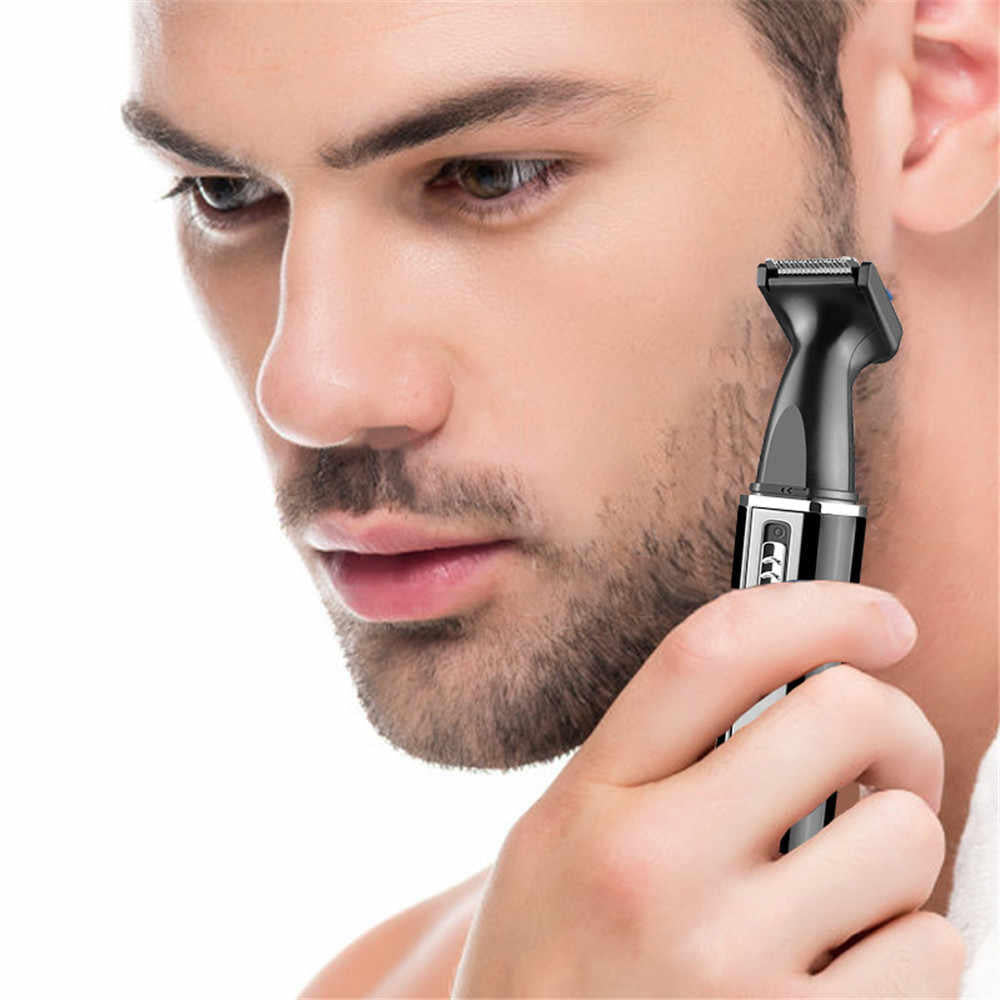 Set Cortapelo Recargable 4 en 1 | Nariz, Orejas, Barba y Cejas | Carga USB