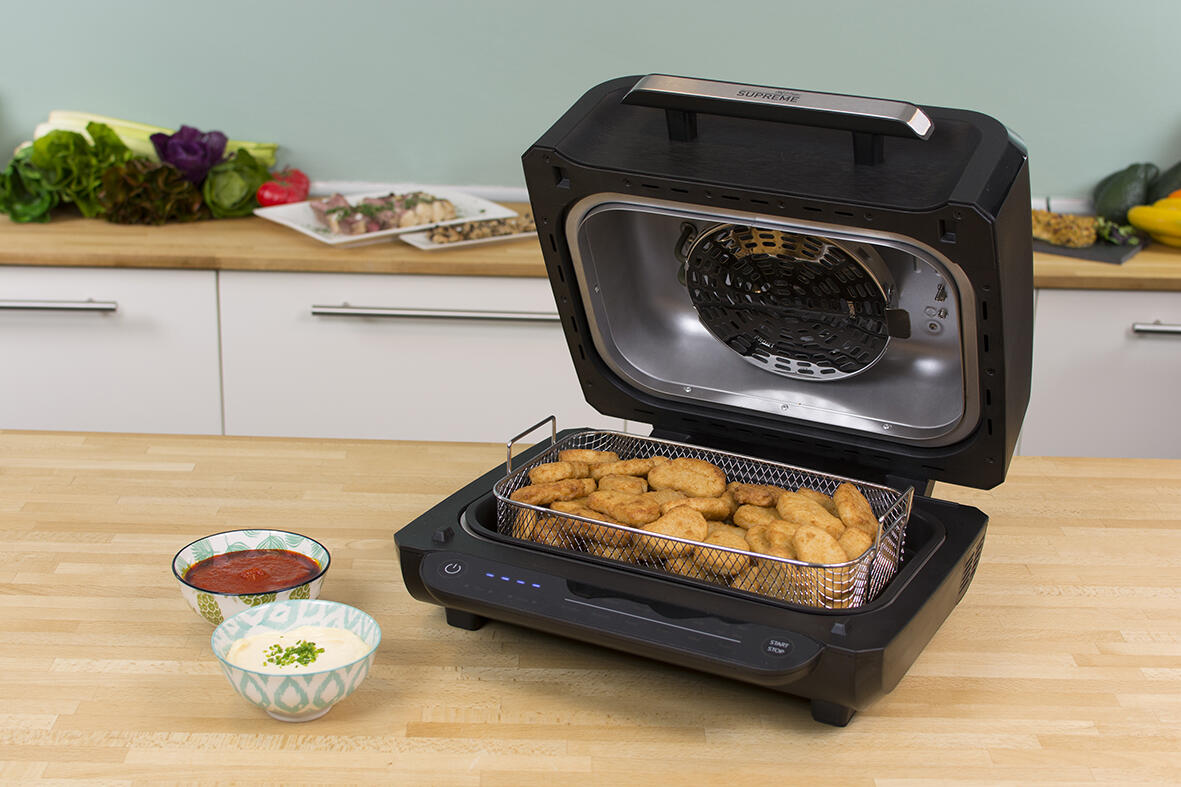 Grill, Horno y Air Fryer 1500W | Pantalla LED | CHEF O MATIC 8 en 1 Supreme | Starlyf