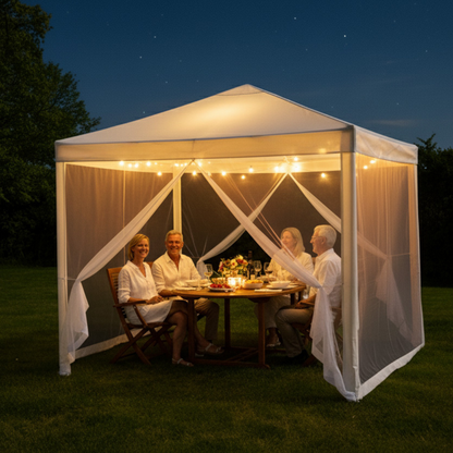 Gazebo con Mosquitera Starlyf | 3x3m | Protección 360º | Impermeable | Estructura Acero