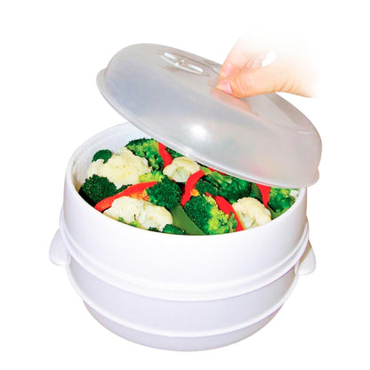 Vaporera para Microondas 4 Niveles - Cocina Saludable Sin Grasa | 21cm | Gem Supplies