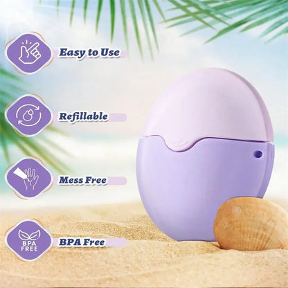 Aplicador Roll-On de Protetor Solar 55ml | Recarregável | Crianças e Adultos | Anti-fugas