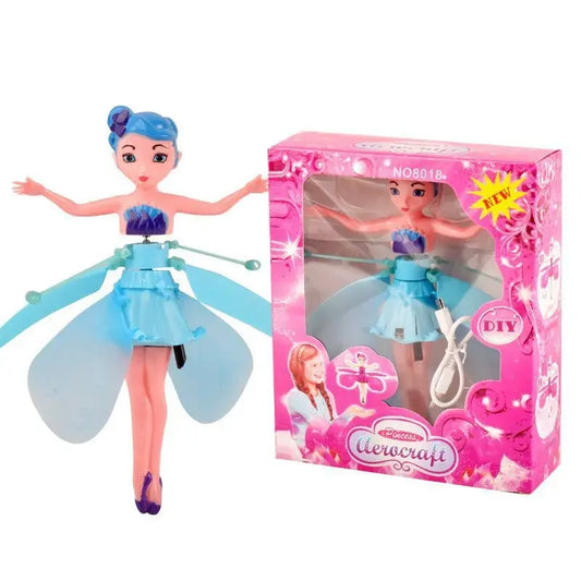 Boneca Princesa Voadora com Sensor | Luzes LED | Brinquedo Interativo