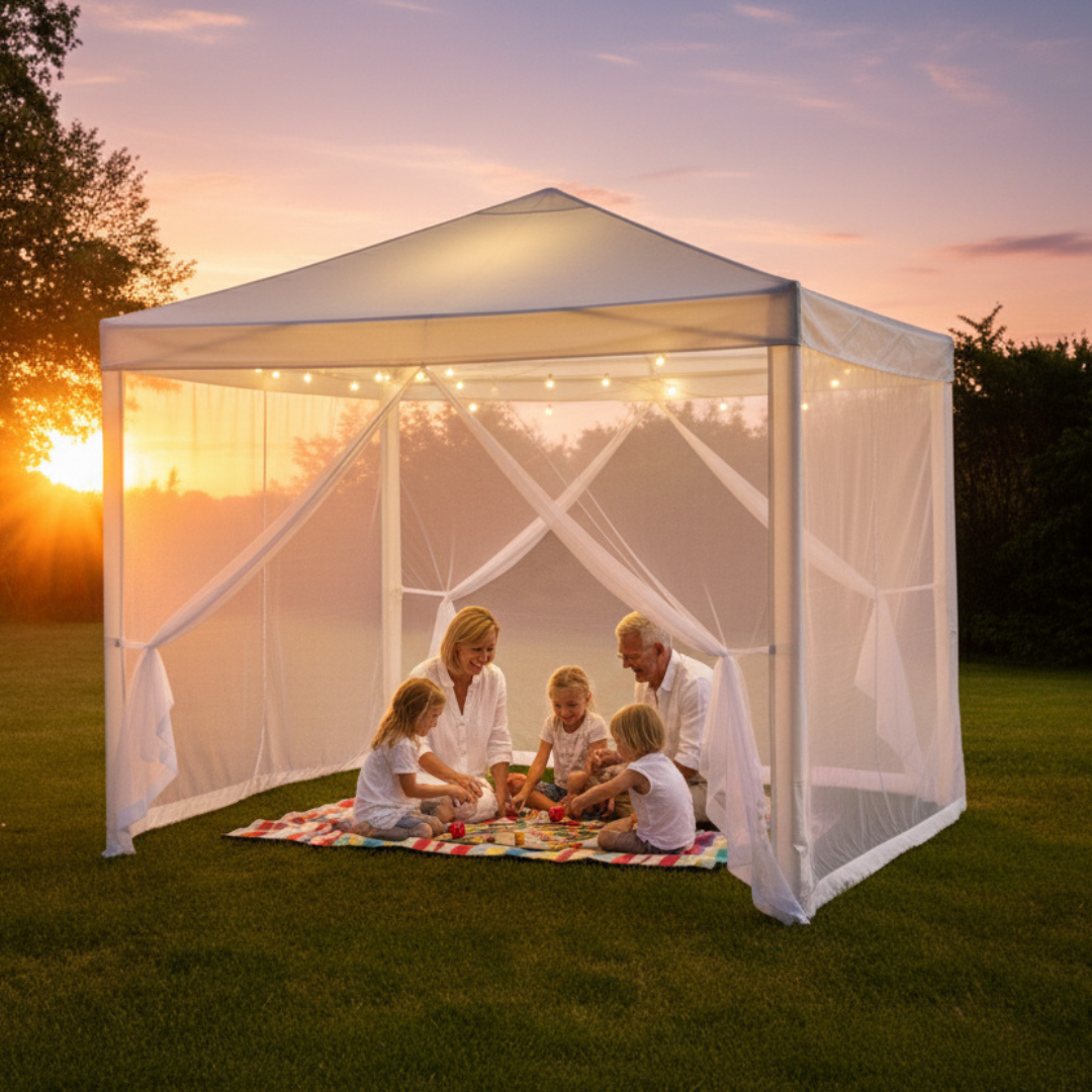 Gazebo con Mosquitera Starlyf | 3x3m | Protección 360º | Impermeable | Estructura Acero