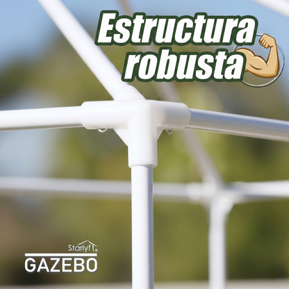 Gazebo con Mosquitera Starlyf | 3x3m | Protección 360º | Impermeable | Estructura Acero