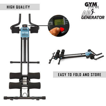 Máquina de Abdominais GYMFORM AB Generator - Cardio e Tonificação