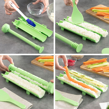 Set de Sushi Suzooka InnovaGoods 3 Piezas | Molde + Esterilla + Cuchara | Recetario