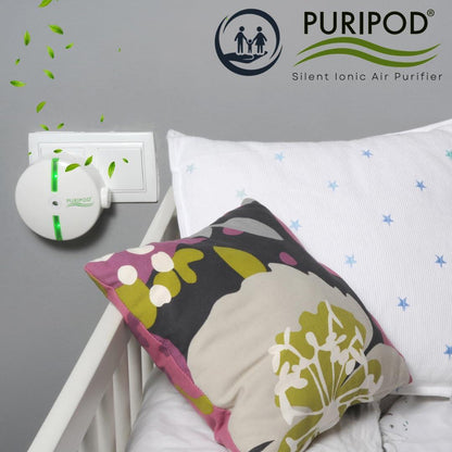 PURIPOD Ionizer Air Purifier - Clean and Fresh Air - Allergens, Dust, Pollen, Bad Odors