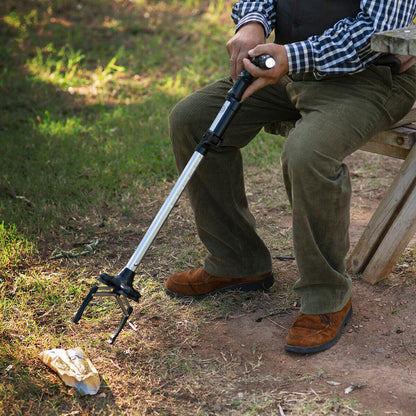 Extendable Walking Stick with LED, Alarm and Clips - 6 Heights - Up to 70kg