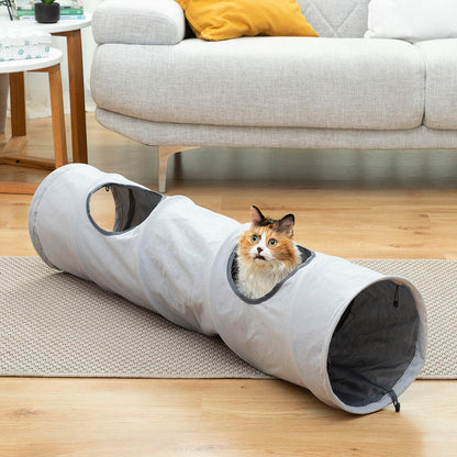 2-in-1 Foldable Tunnel for Cats - Toy and Shelter