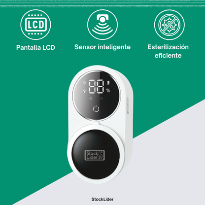 Soporte para Cepillo de Dientes con Esterilizador | Luz UV-C + UVA, LCD y USB-C | Stock Líder
